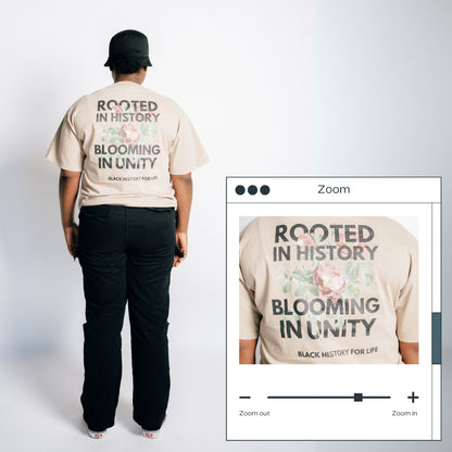 "Rooted in History, Blooming in Unity" Oversized T-Shirt