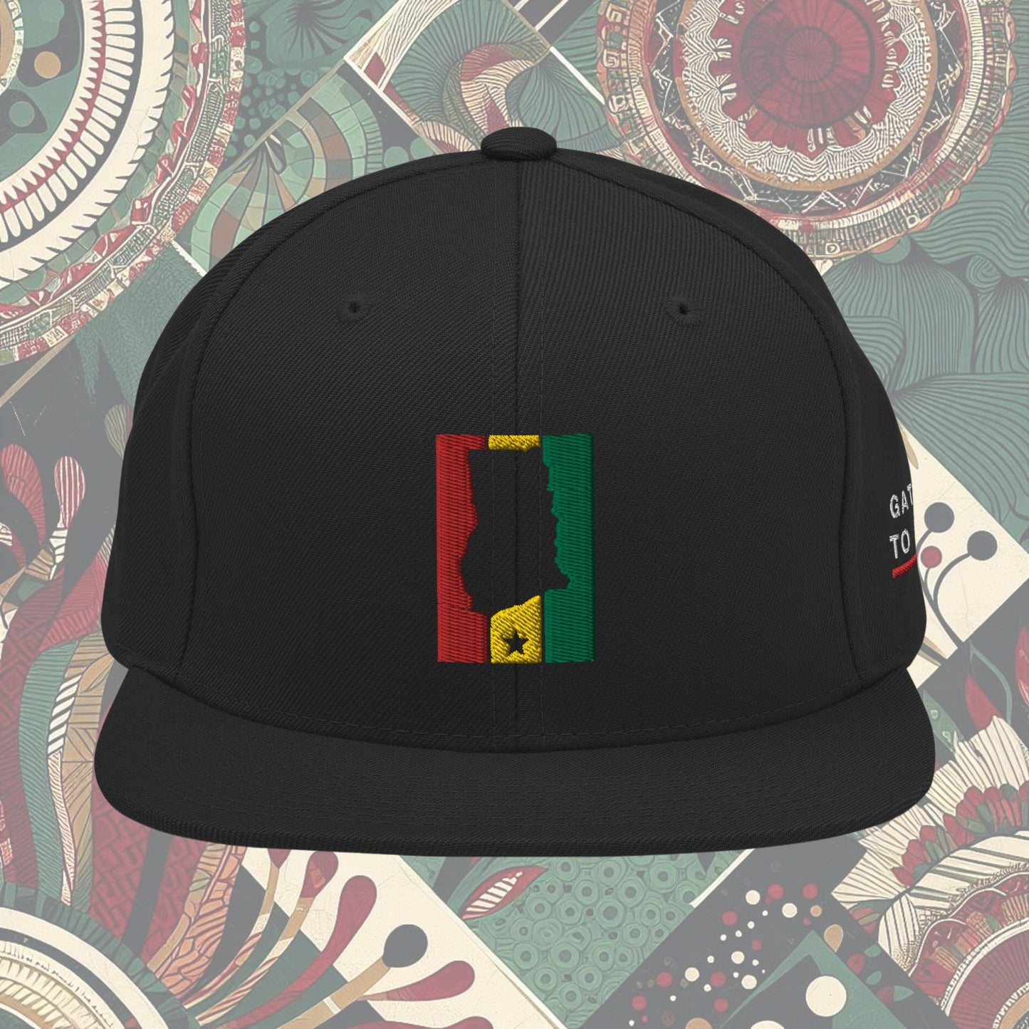 Ghana, Ghana Flag, Ghanaian Flag, Ghanaian Flag Hat, Ghana Flag Hat, Snapback, Ghanaian Flag Snapback, Ghana Flag Snapback