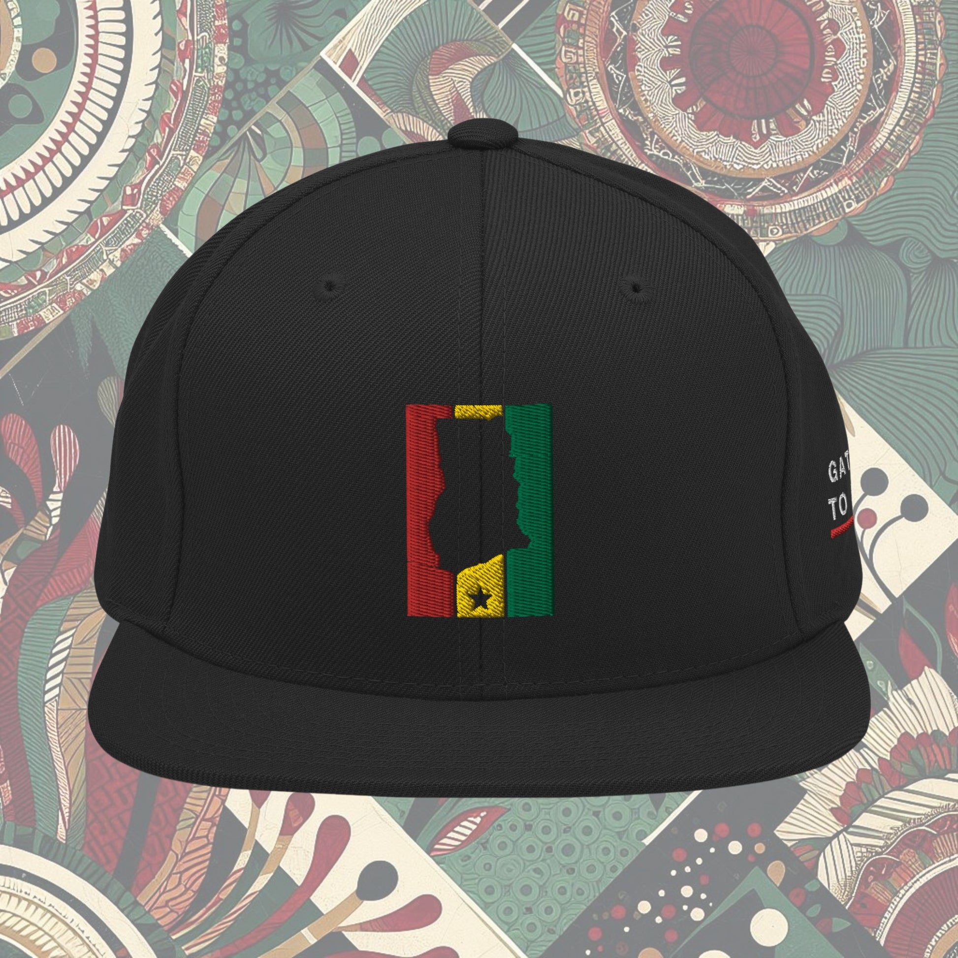 Ghana, Ghana Flag, Ghanaian Flag, Ghanaian Flag Hat, Ghana Flag Hat, Snapback, Ghanaian Flag Snapback, Ghana Flag Snapback