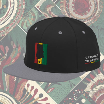 Ghana, Ghana Flag, Ghanaian Flag, Ghanaian Flag Hat, Ghana Flag Hat, Snapback, Ghanaian Flag Snapback, Ghana Flag Snapback, Grey