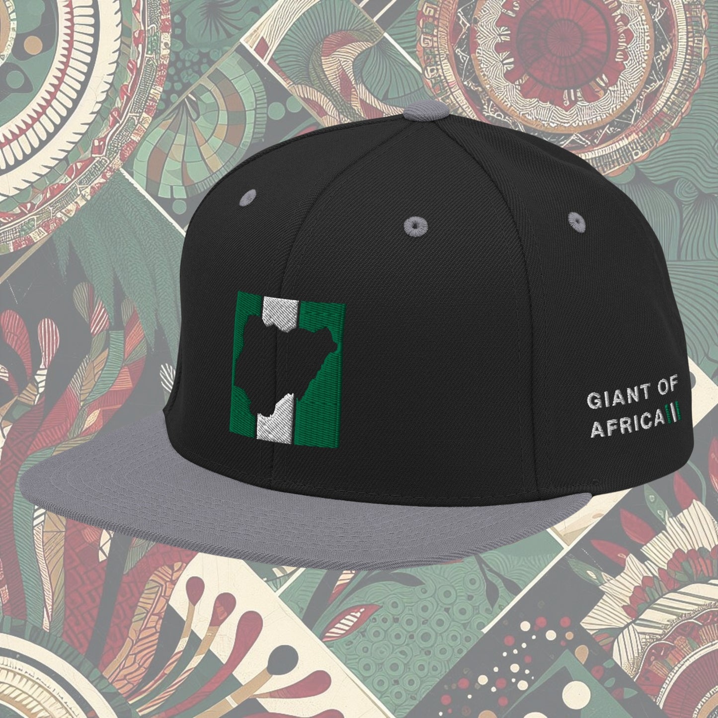 Nigeria, Nigeria Flag, Nigerian Flag, Nigerian Flag Hat, Nigeria Flag Hat, Snapback, Nigerian Flag Snapback, Nigeria Flag Snapback, Grey