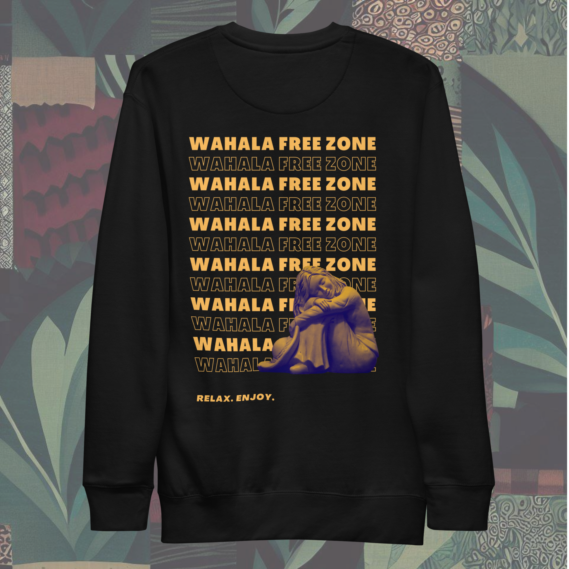 Wahala Free Zone Sweatshirt, Back
