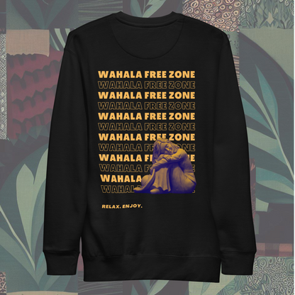 Wahala Free Zone Sweatshirt, Back